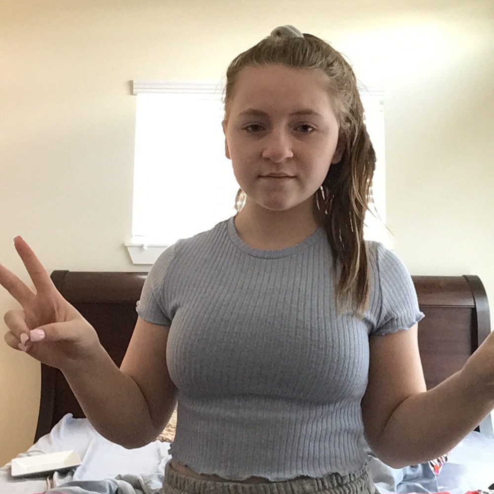 Blue crop top
